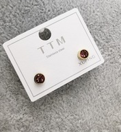 51505 Kolczyki złota stal chirurgiczna cyrkonie