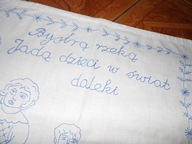 DUŻA MAKATKA Z HAFTEM MASZYNOWYM