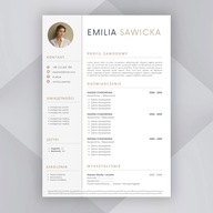 SZABLON WZÓR CV RESUME (1 strona) - MS WORD (docx)