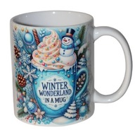 KUBEK ŚWIĄTECZNY NA GWIAZDKĘ PREZENT Z KOLOROWYM NADRUKIEM + KARTONIK