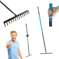 GRABIE OGRODOWE METALOWE DO LIŚCI NA DZIAŁKĘ 37x155CM 14 ZĘBÓW UNIWERSALNE