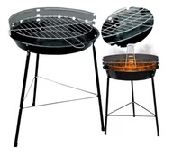GRILL WĘGLOWY OGRODOWY TURYSTYCZNY 32 CM PRZENOŚNY OKRĄGŁY