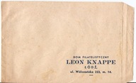 DOM FILATELISTYCZNY LEON KNAPPE Łódź - koperta