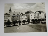 ŚREM - Rynek, ratusz, autobus - pocztówka z 1970 r