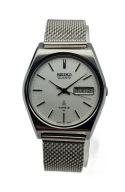 STALOWY MĘSKI NARĘCZNY ZEGAREK SEIKO TYPE II LATA 80-TE - IDEAŁ