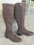 PAUL GREEN nr 37,5/4UK wygodne luksusowe kozaki cholewka z kożuszkiem skóra