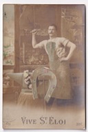 Kowal kuźnia kowadło podkowa mężczyzna 1912r. Kolorowana