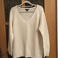SWETER AMISU (M) ECRU ACRYL + MOHAIR