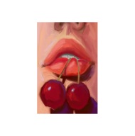 Plakat „Cherry Lips” – Artystyczny Plakat Glamour