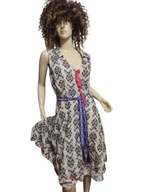 ODD MOLLY SUKIENKA haft falbana kieszenie 38/40