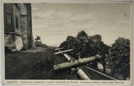 Pocztówka Kraków Historyczne Moździerze i pomnik Kościuszki na Wawelu