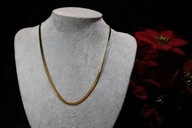 ŁAŃCUSZEK ZE STALI CHIRURGICZNEJ 316L POZŁACANY Żmijka