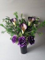 Bukiety Na Nagrobek Kalie Fiolet