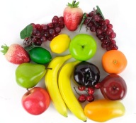 SZTUCZNE OWOCE DO DEKORACJI ZESTAW 20 SZTUK MIX SZTUCZNY OWOC DEKORACJA