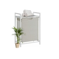 Kosz duży na pranie 65l biały + szary worek