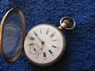 DOBRA CENA--Duży Srebrny Kieszonkowy Zegarek XIXw
