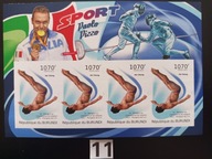 Sport , skoki do wody , szermierka , Burundi MNH cięty