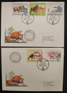 !! ZWIERZĘTA - WĘGRY 1991 - 2 KOPERTY FDC - STAN BDB !!