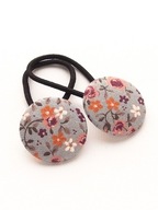 Momilio handmade Gumki do włosów w kwiatki Kolekcja Marie