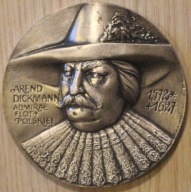 AREND DICKMAN - ADMIRAŁ FLOTY POLSKIEJ - BITWA POD OLIWĄ 1627, SREBRZONY