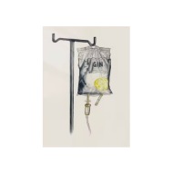 Plakat „Kroplówka Gin” – Zabawna Grafika do Barku