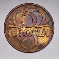 II RP, 5 GROSZY 1939 - ŁADNE