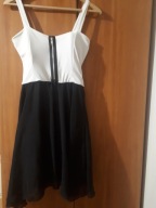 Biało czarna sukienka roz L