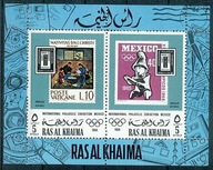 **68 RAS AL KHAIMA BL.70A = 8,5E - OLIMPIADA MEKSYK 1968