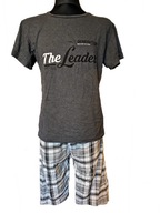 Piżama męska krótki rękaw spodnie w kratę r. 4XL