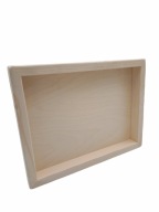 Dekoracja ramka drewniana 30x20 z podpórką baza makrama mech
