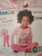 Piżama Różowa dziewczęca WIOSNA, 110 / 116 cm