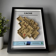 Obraz w ramce na ścianę ,biurko CS 2 counter strike 2 CACHE 3D fan art