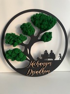 Obraz z chrobotkiem, prezent na dzień babci i dziadka