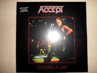 ACCEPT Staying A Life (1990) 2LP UK 2016 Ltd, 180gr, red vin NOWA, FOLIA