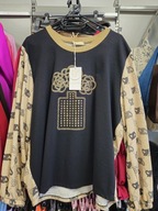 Bluzka czarna złota Lamya r. Uni, Italy !!!