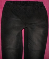 xlnt denim - CZARNE JEANSY RURKI LEGGINSY 46