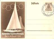 TRZECIA RZESZA -OLIMPIADA 1936 ROK -postkarte -stempel ozdobny