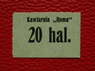 LWÓW - Kawiarnia "Roma" - 20 halerzy - z kolekcji Solskiego - RR!