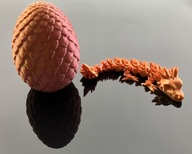 9. Smok 3D Baby Crystal Dragon + smocze jajo w kolorze Gilded Rose