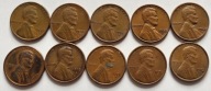 USA, 1 cent 1939-1972 zestaw (10szt) mennica San Francisco