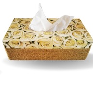 chustecznik decoupage w sznurku na prezent