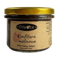 Konfitura malinowa bez dodatku cukru 200g z daktylem kraftowa rzemieślnicza