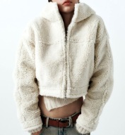 ZARA_NOWA SWIETNA KURTKA ZE SZTUCZNEGO BARANKA_XS