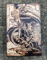 Motocykl Harley Davidson, pirografia, obraz, prezent, 20x30 deska lipowa