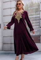 Okazja !_NOWA koktajlowa WYSZCZUPLAJĄCA sukienka maxi_złota KORONKA !_50/52