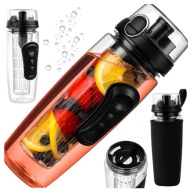 Bidon na Wodę Butelka z Wkładem na Owoce 1000 ml Matowy Szczelny + Etui