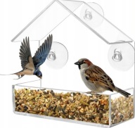 KARMNIK PRZEZROCZYSTY NA SZYBĘ OKNO DLA DZIKICH PTAKÓW NA ZIARNO SŁONECZNIK