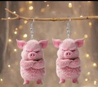 Kolczyki ze świnką Gramy dla WOŚP