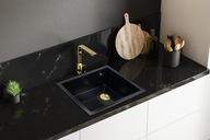 ZŁOTE SITKO DO ZLEW ZLEWOZMYWAK GRANITOWY JEDNOKOMOROWY ZŁOTY SYFON