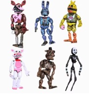 FNAF ZESTAW FIGUREK KOLEKCJONERSKICH 6 FIGUREK 10 CM DETALE HORROR CHICA